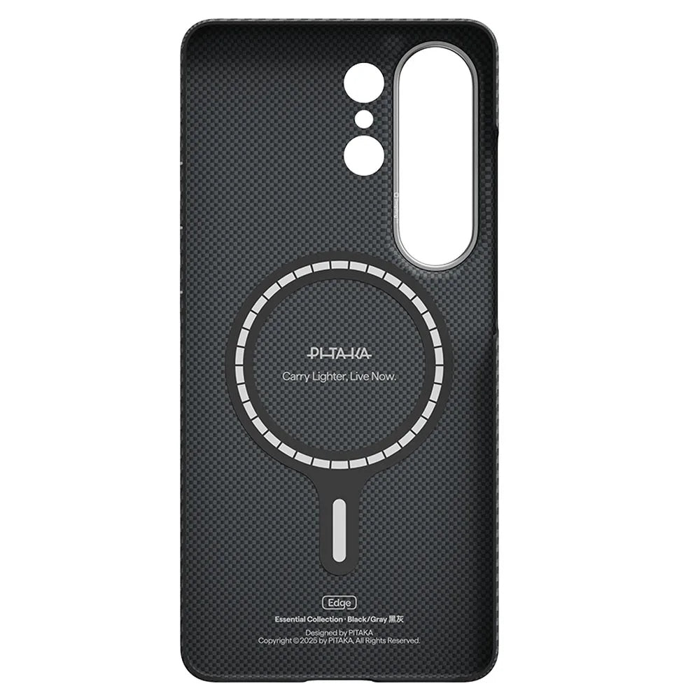 Pitaka Edge Case เคสเส้นใยอะรามิดระดับพรีเมียม สำหรับ Galaxy S26 Ultra / S26+ / S26 Black Grey Twill