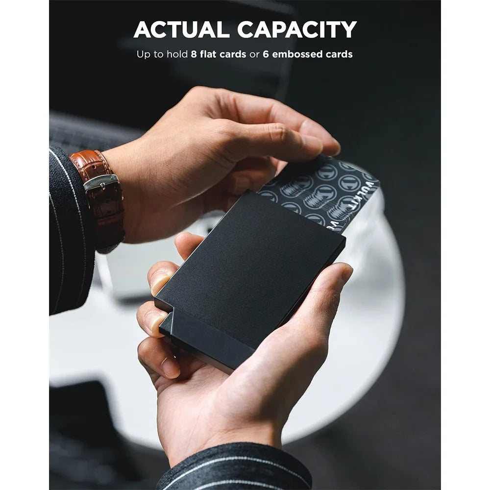 Vulkit VC400 Pop up Slim Card Holder กระเป๋าเก็บบัตรแบบมินิมอลแต่จุได้เยอะ ระบบ Pop-Up Card Holder