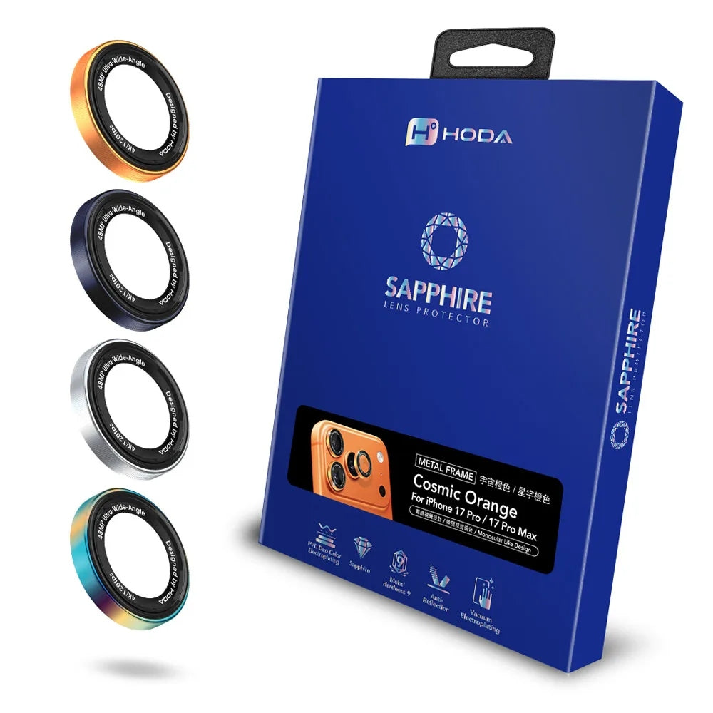 Hoda Sapphire Lens Protector (Monocular) กระจกเลนส์กล้องสำหรับ iPhone 17 Pro / 17 Pro Max/ 16 Pro/ 16 Pro Max