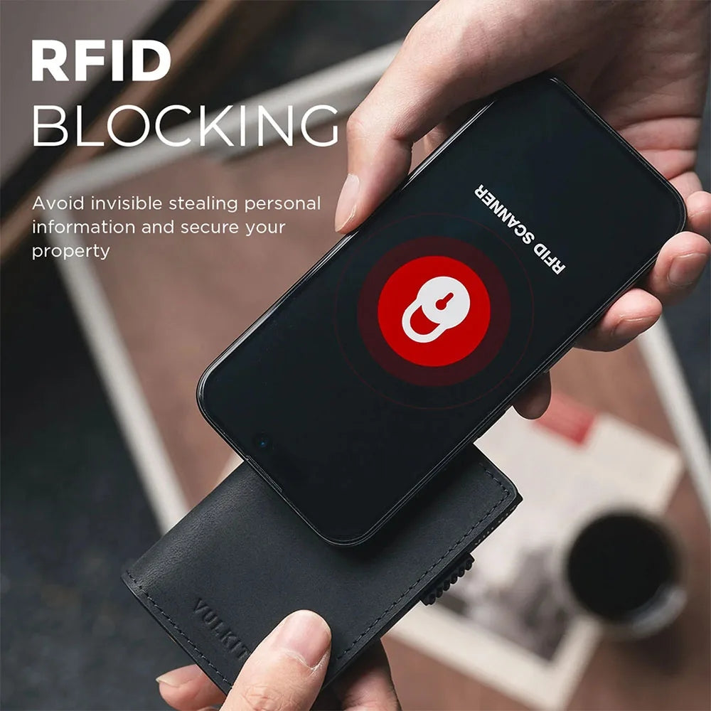 Vulkit VC305P Slim Card Holder กระเป๋าเก็บบัตร Nappa Leather ดีไซน์แบบ Pop-Up Card Holder