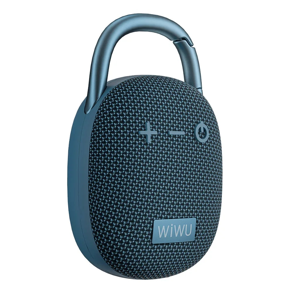 WiWU Clip Fun Portable Wireless Speaker ลำโพงบลูทูธ กันน้ำ แบตอึด - สี Blue