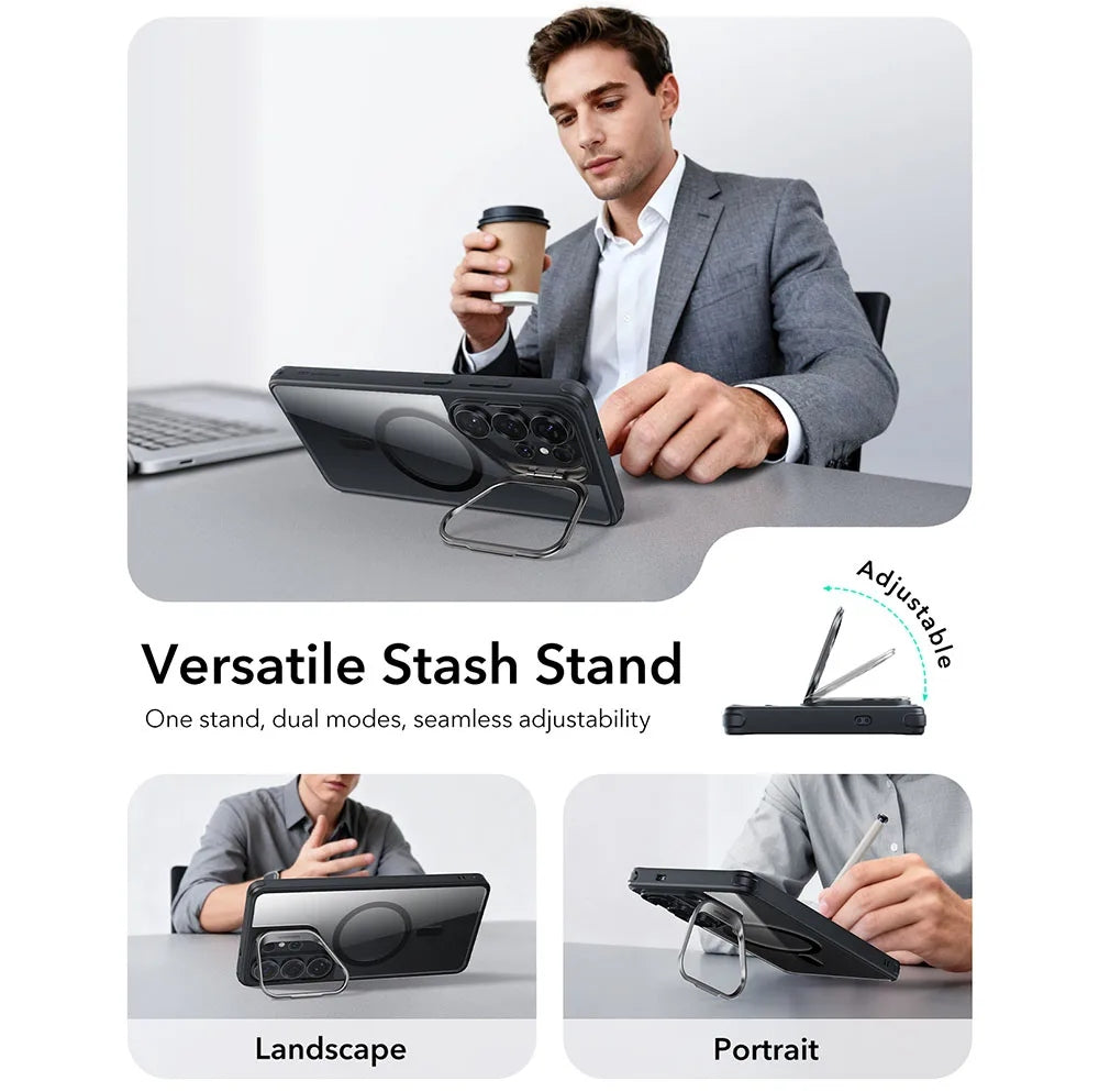 ESR Classic Hybrid Case with Stash Stand เคสกันกระแทก มีขาตั้ง สำหรับ Galaxy S26 Ultra / S26+ / S26