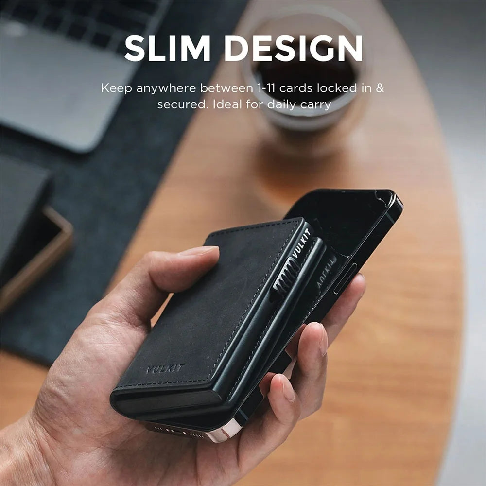 Vulkit VC305P Slim Card Holder กระเป๋าเก็บบัตร Nappa Leather ดีไซน์แบบ Pop-Up Card Holder