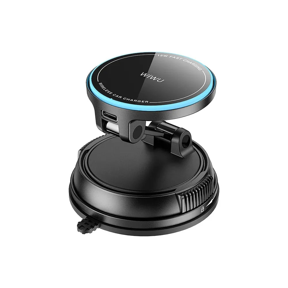 WiWU Universal Automatic Wireless Car Charger (CH-326) แท่นชาร์จไร้สายในรถ สี Black