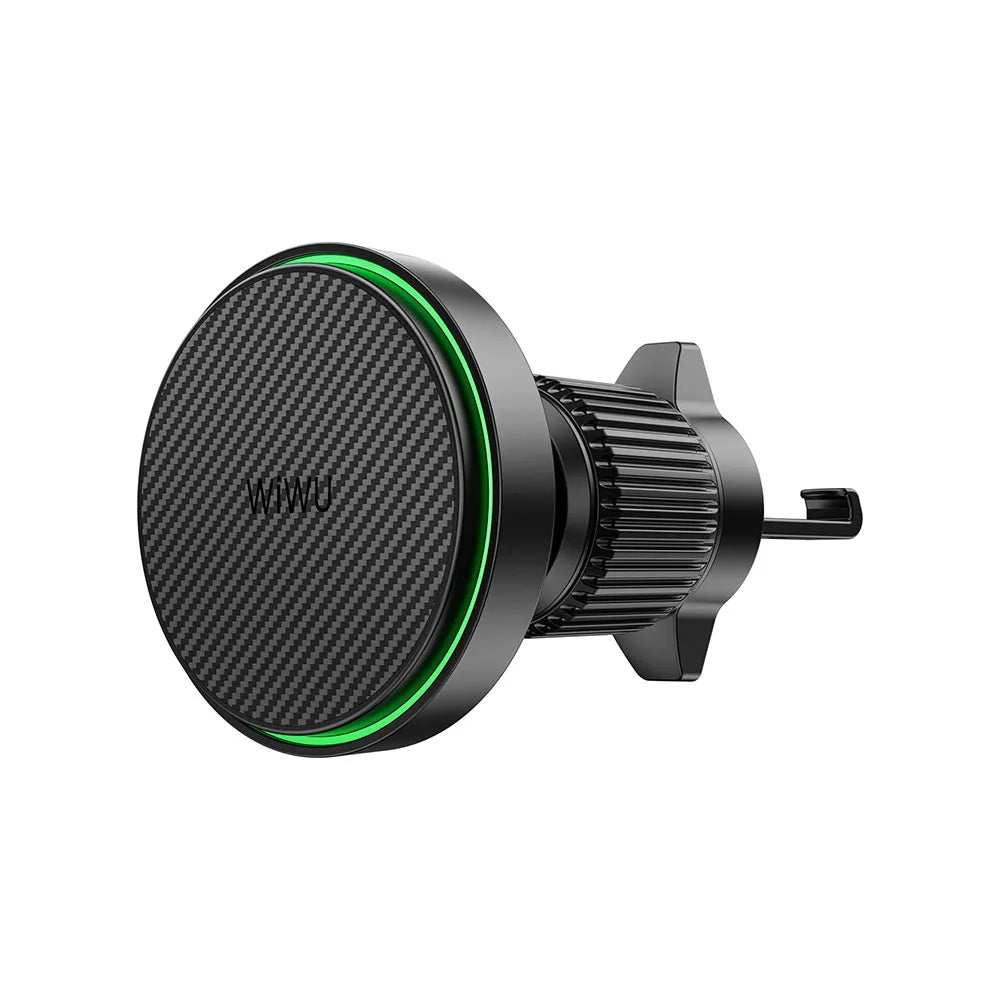 WiWU Warriors Magnetic Car Wireless Charger (CH-325) แท่นชาร์จไร้สายติดช่องแอร์ในรถ สี Black