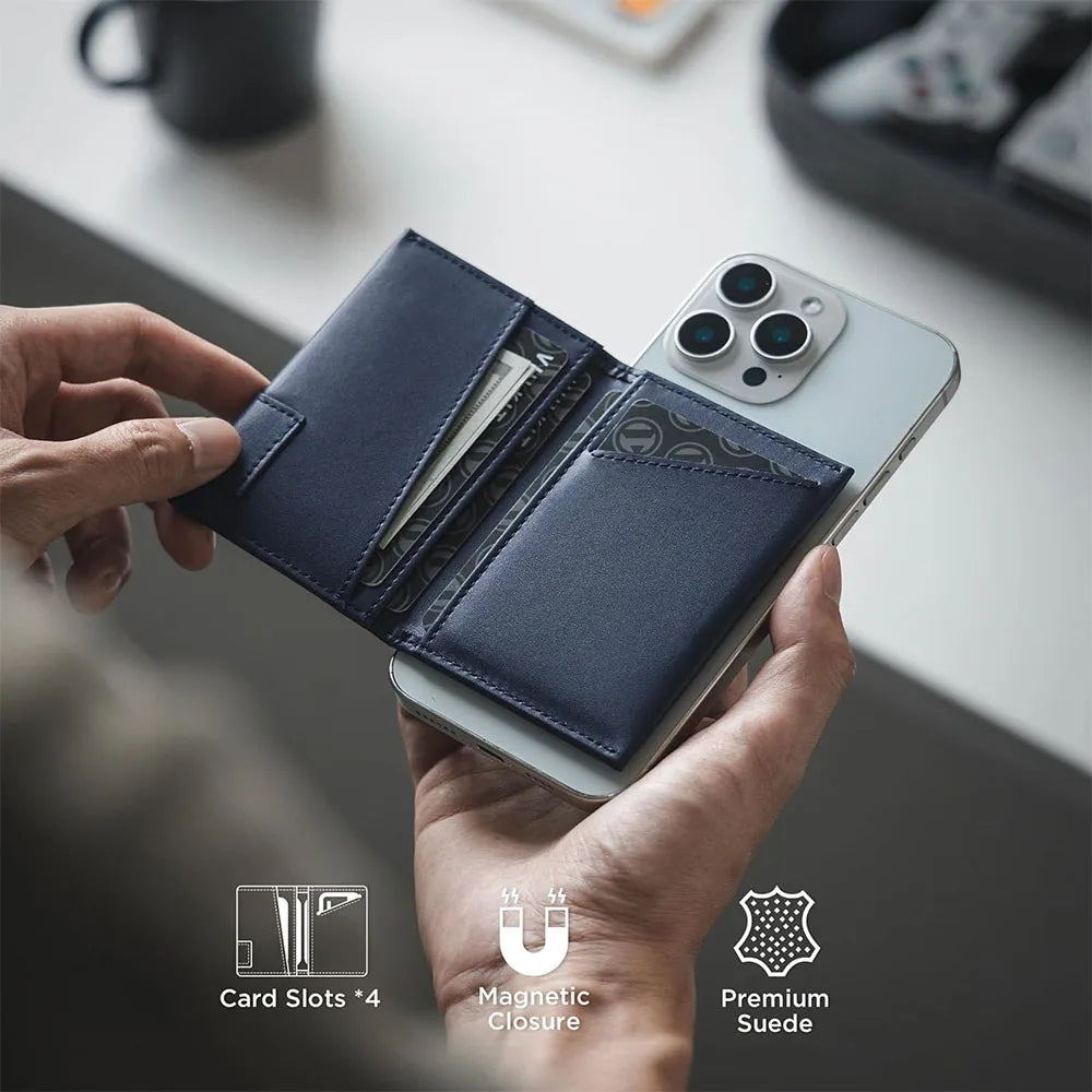 Vulkit VPA111 Magnetic Card Holder Wallet ที่เก็บบัตรติดหลังมือถือ กระเป๋าใส่บัตรแบบ Magnetic