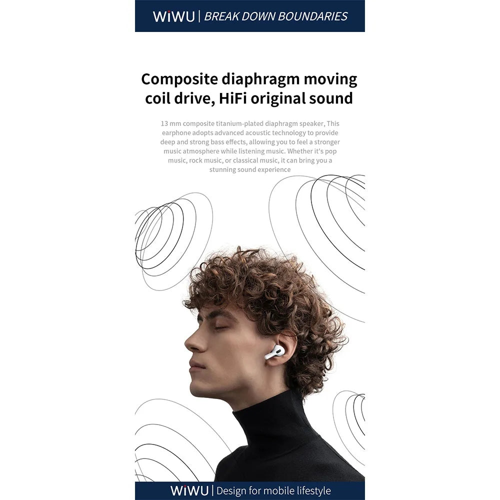 WiWU T22 True Wireless หูฟังไร้สาย
