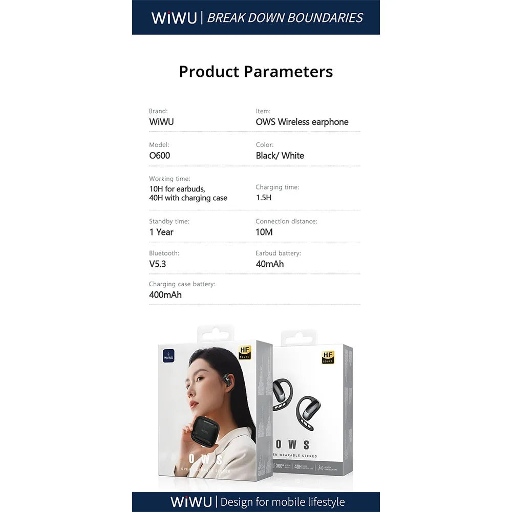 WiWU Openbuds O600 หูฟังไร้สาย
