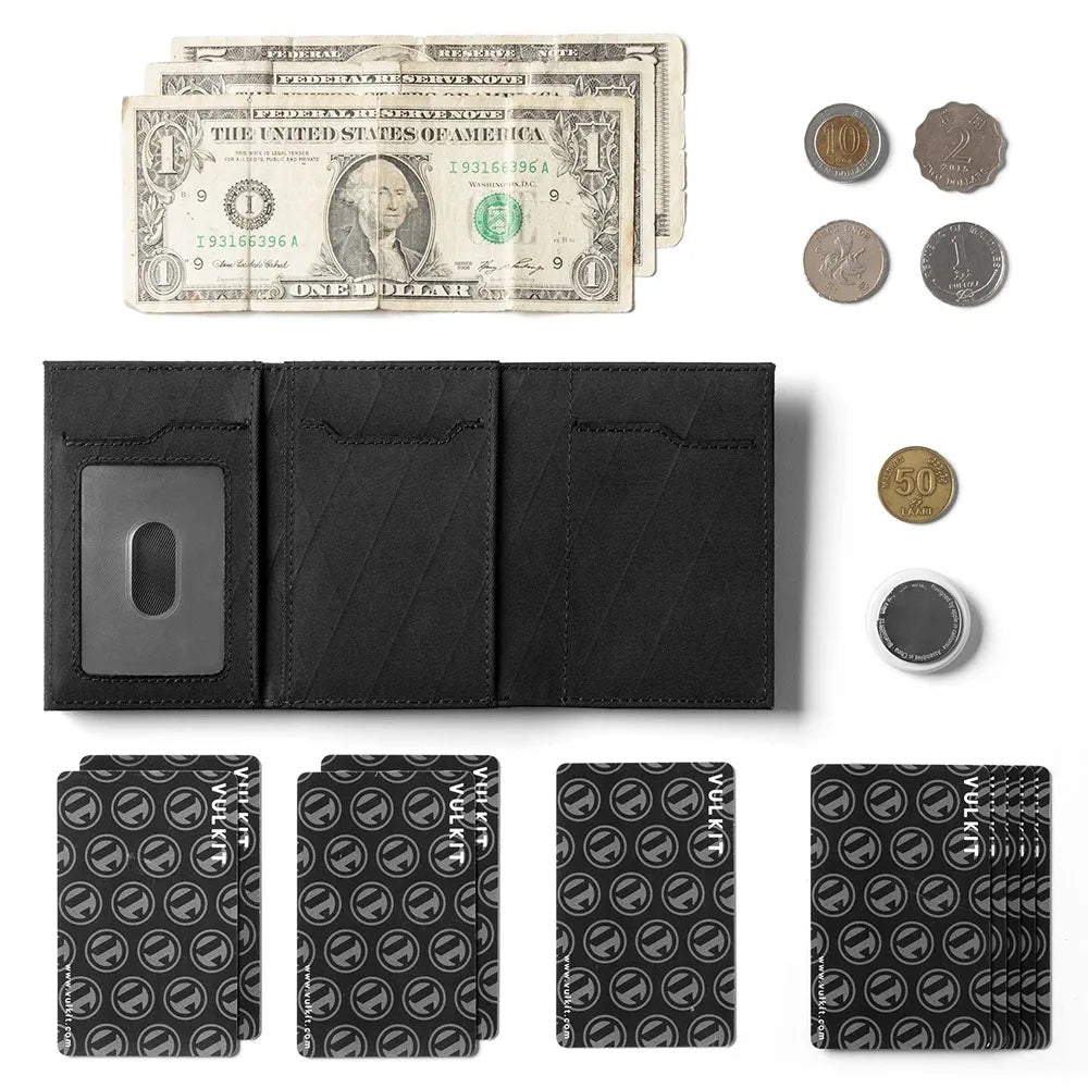 Vulkit VC302F Tri-fold Wallet กระเป๋าสตางค์ ระบบ Side-Slider ใส่บัตรสูงสุดได้ 8-10 ใบ - ประกัน 1 ปี
