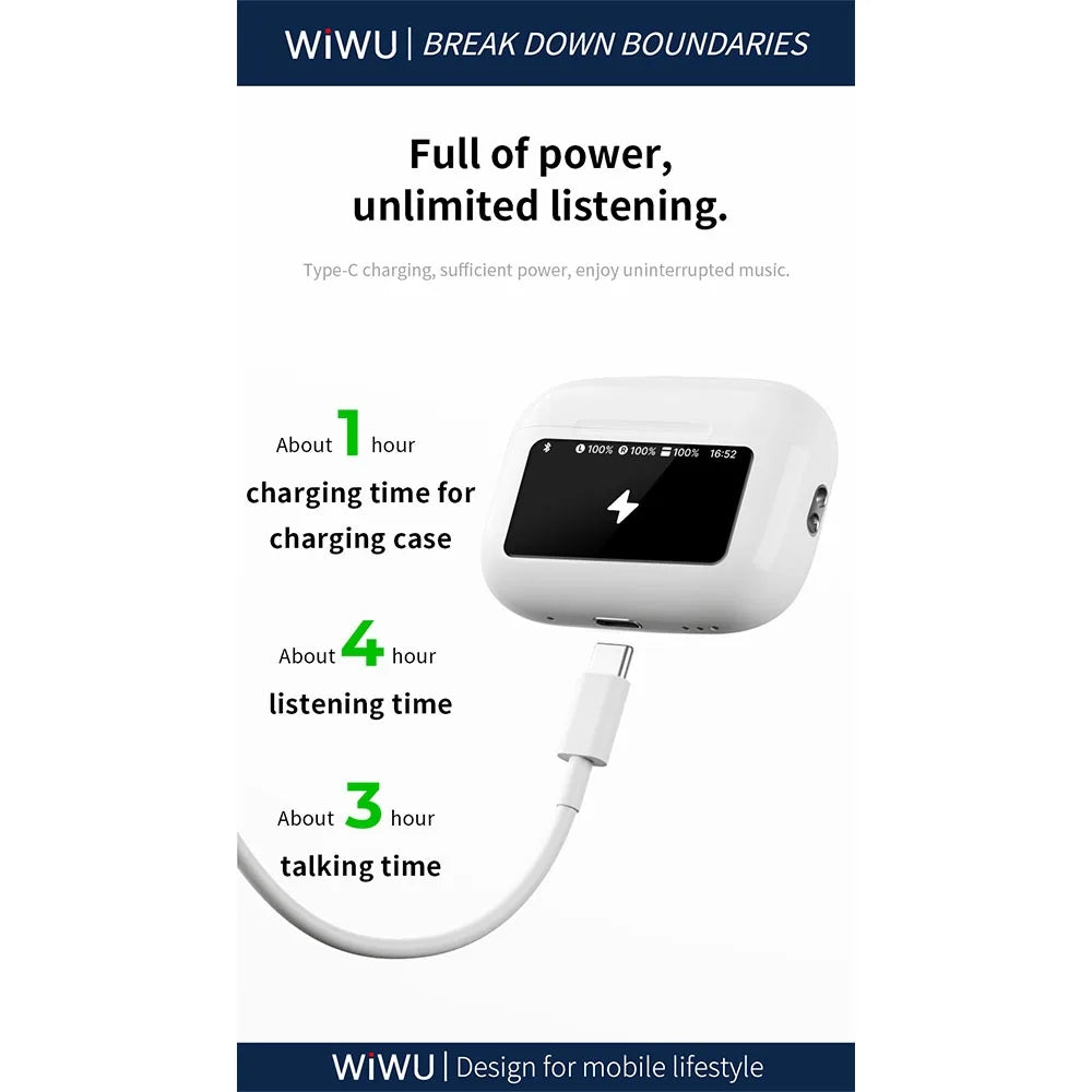 WiWU T22 True Wireless หูฟังไร้สาย
