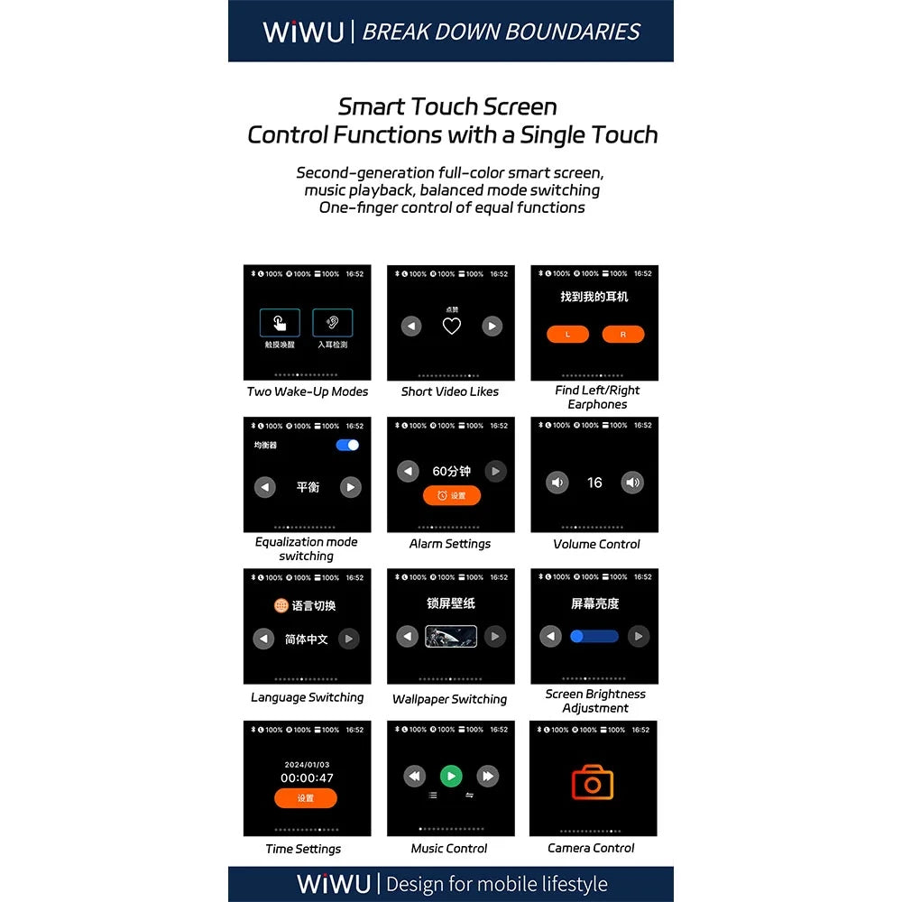 WiWU T24 True Wireless หูฟังไร้สาย