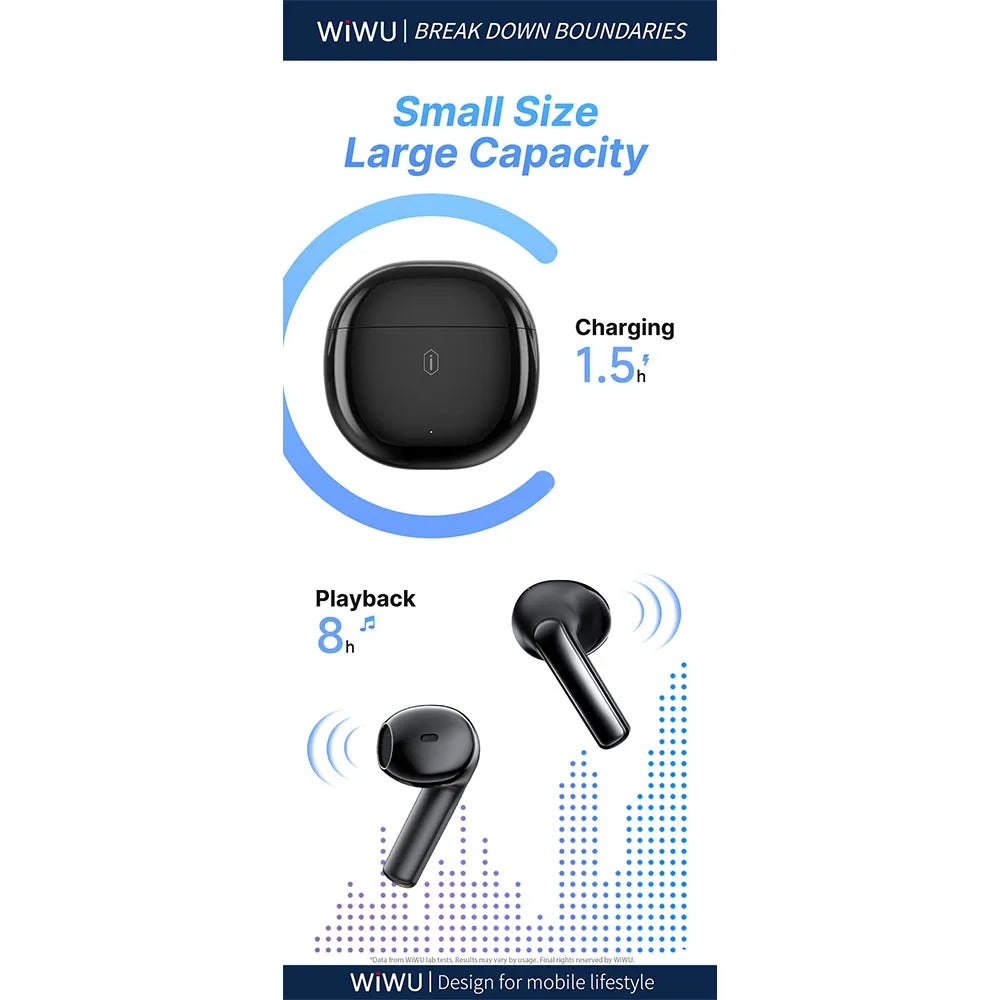 WiWU T31 ENC หูฟังไร้สาย Wireless Earbuds