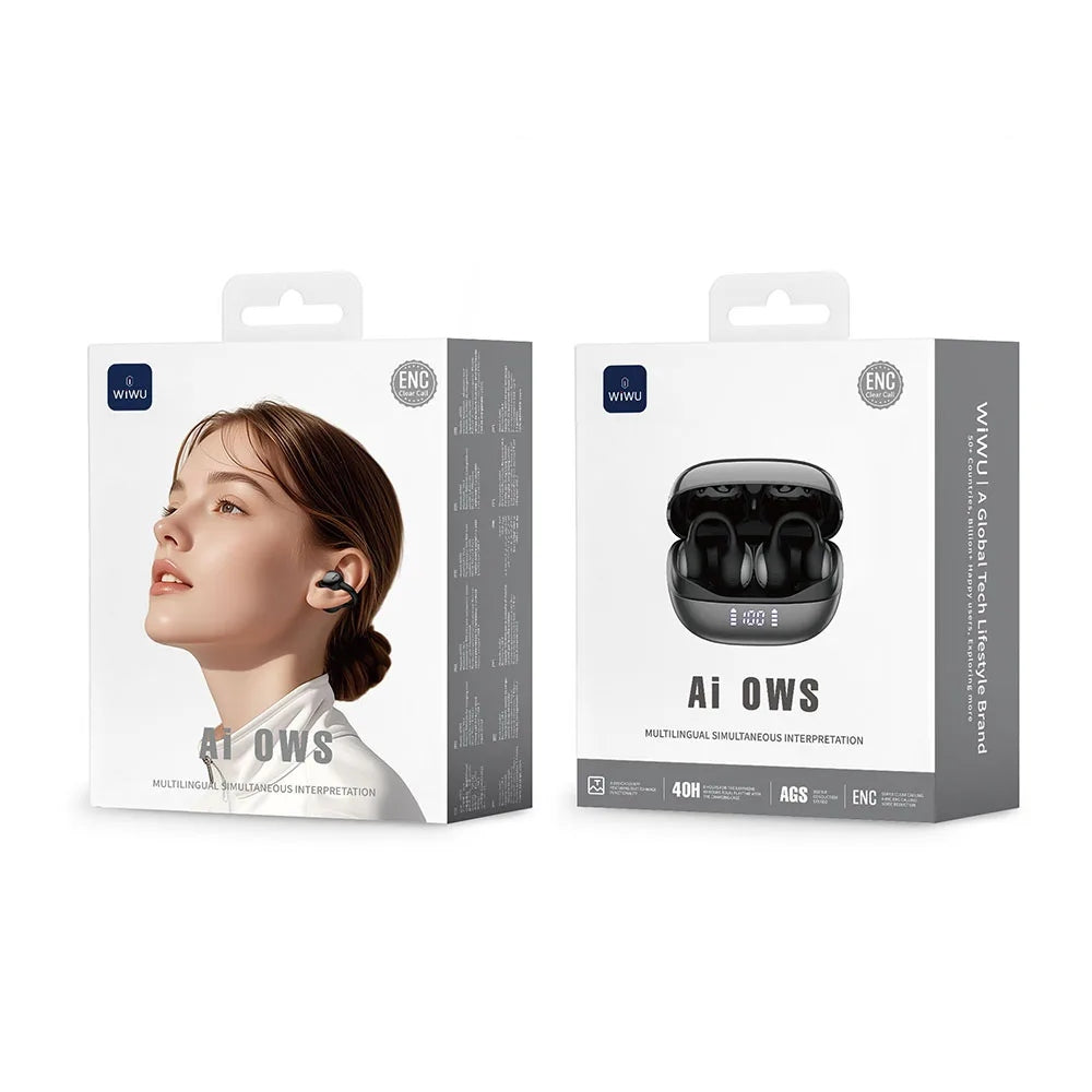 WiWU Ai302 หูฟังไร้สาย เสียงคมชัด มีระบบแปลภาษาอัจฉริยะแบบเรียลไทม์