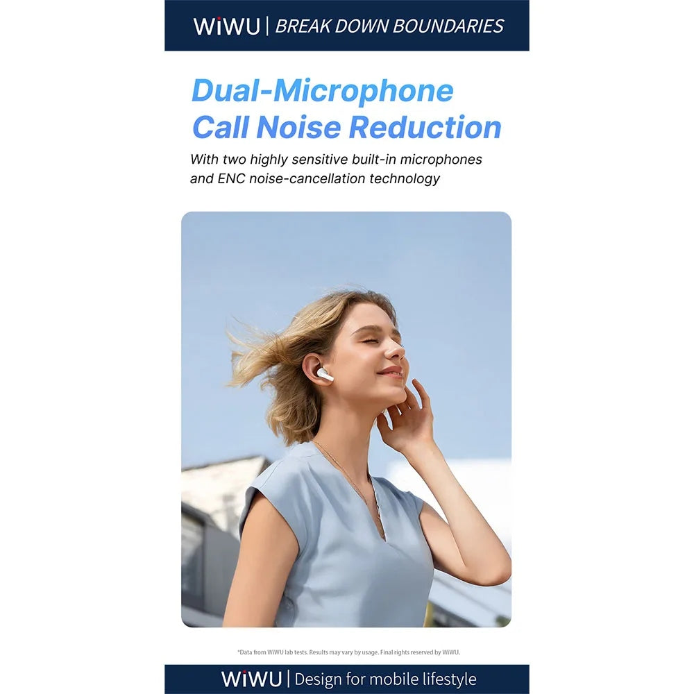 WiWU T31 ENC หูฟังไร้สาย Wireless Earbuds