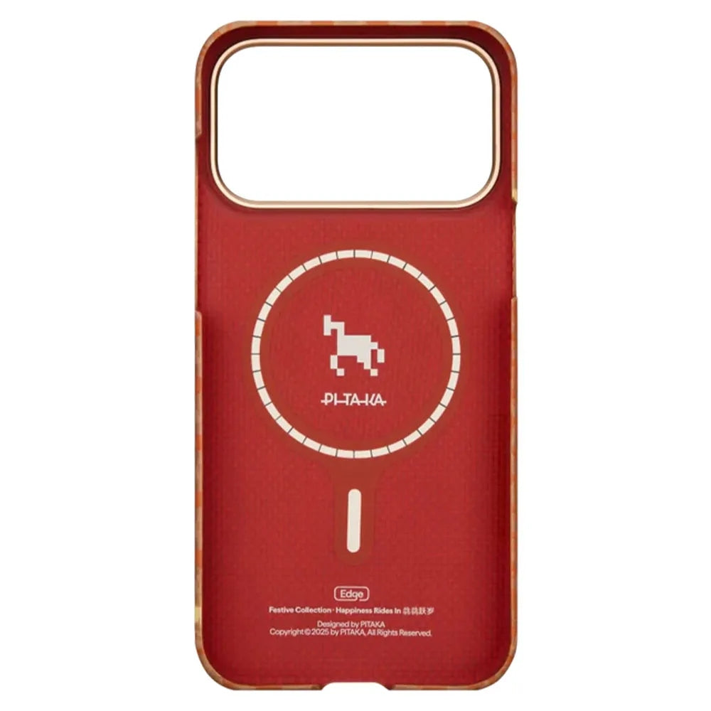 Pitaka Happiness Rides Edge Case (PitaTap™) เคสรุ่นพิเศษ สำหรับ iPhone 17 Pro / 17 Pro Max - สี Amber