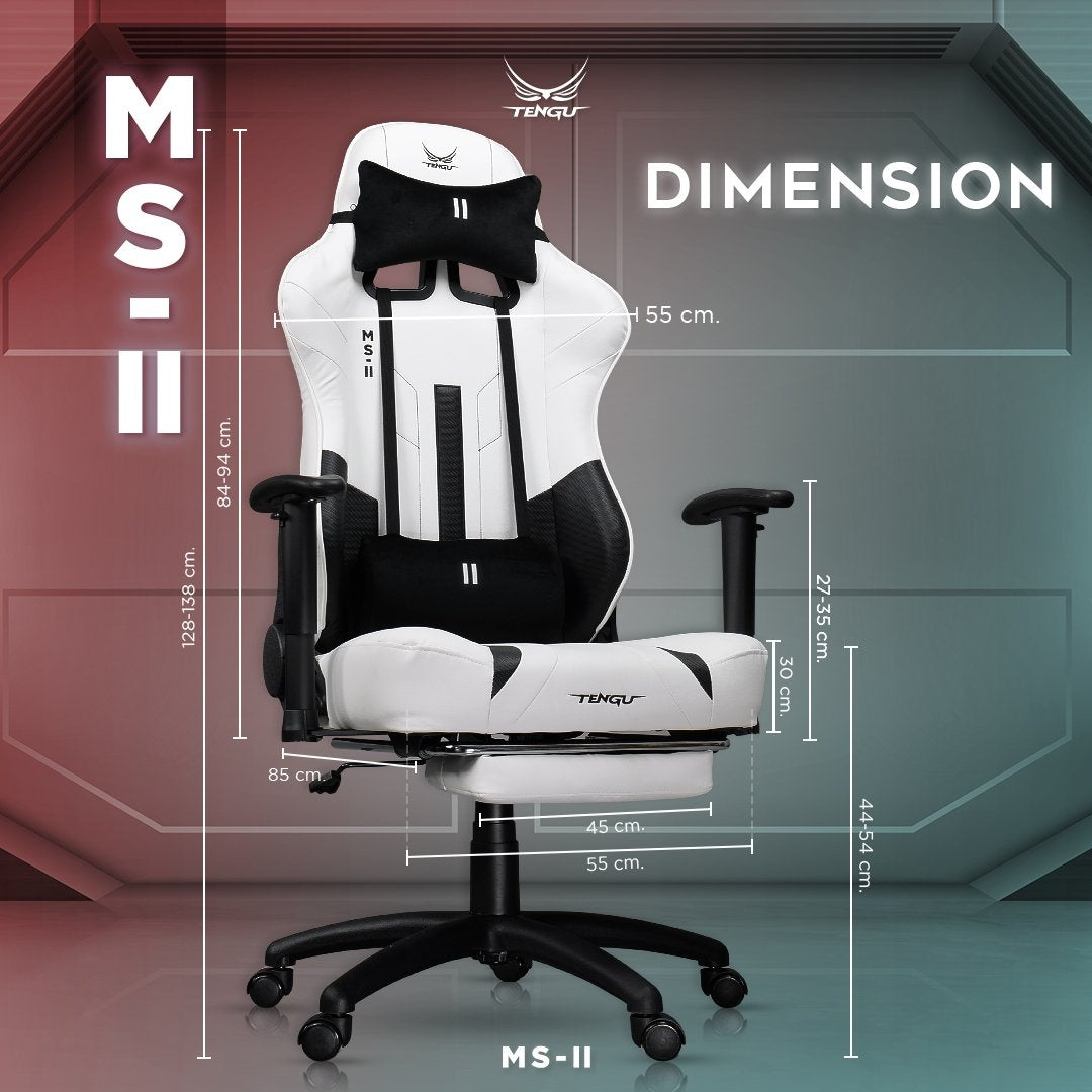 Tengu MS-II Gaming Chair เก้าอี้เกมมิ่ง ปรับเอนนอนได้ 180 องศา รับน้ำหนัก 130 กก.
