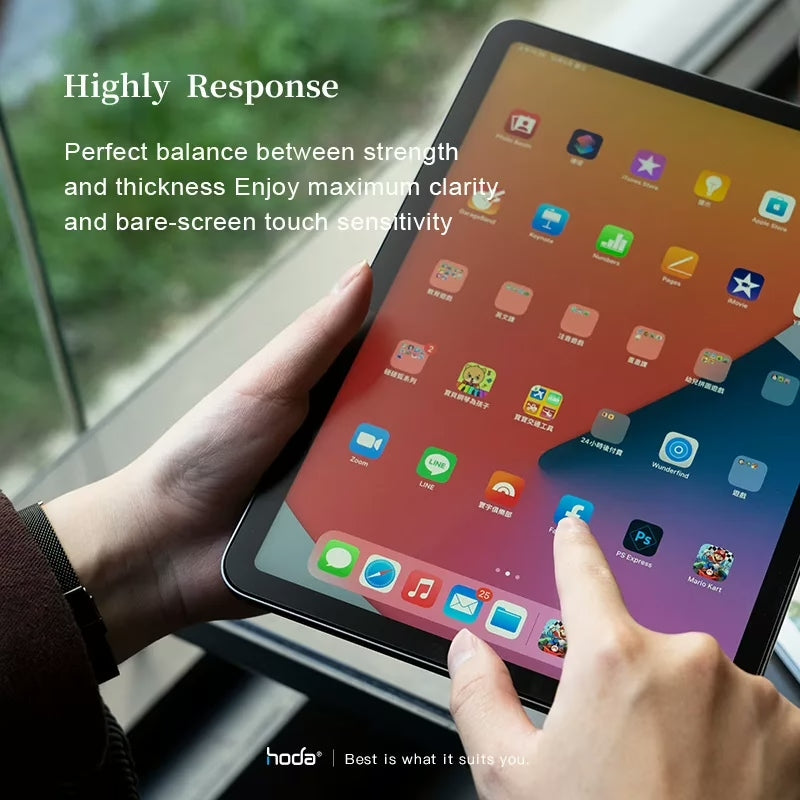 Hoda Anti-Glare Matte ฟิล์มกระจกนิรภัยแบบด้าน สำหรับ iPad Air 11″ Gen 7 (2025/2024) - สี Clear