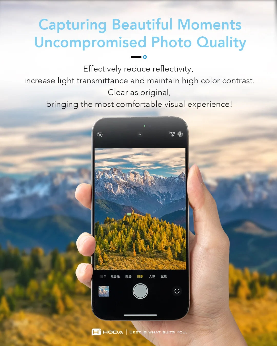 Hoda Sapphire Lens Protector (Monocular) กระจกเลนส์กล้องสำหรับ iPhone 17 Pro / 17 Pro Max/ 16 Pro/ 16 Pro Max