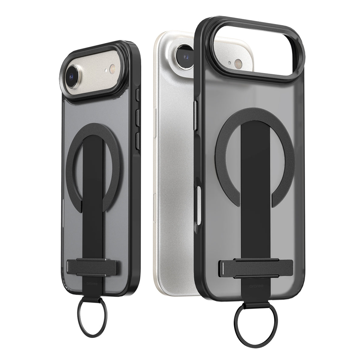 Araree Duple M Grip เคสกันกระแทกพร้อมขาตั้ง สำหรับ iPhone 17/ 17 Air/ 17 Pro/ 17 Pro Max พร้อมสายรัดซิลิโคน