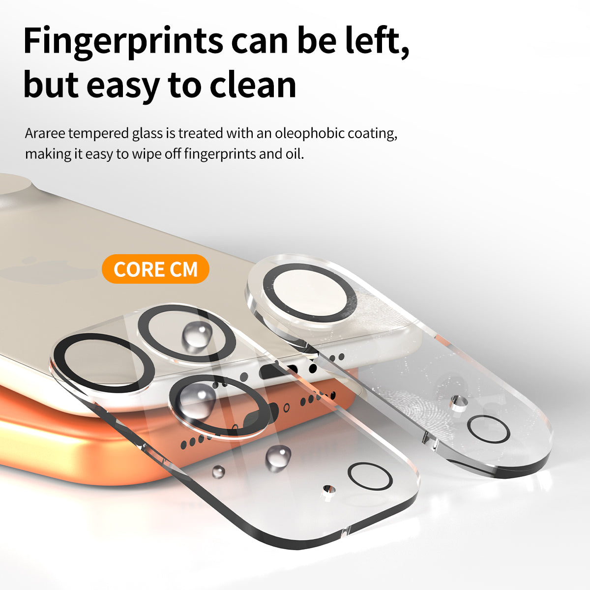 Araree Core Camera CM กระจกกันรอย สำหรับ iPhone 17/ 17 Air/ 17 Pro/ 17 Pro Max พร้อมเคลือบสารกันรอยนิ้วมือ