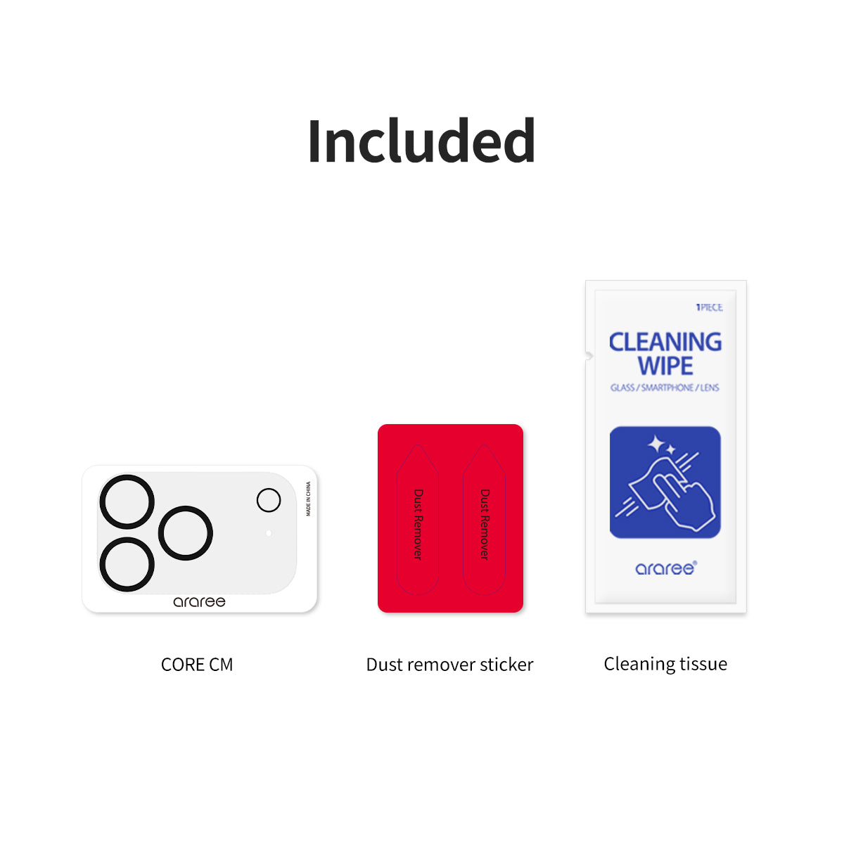 Araree Core Camera CM กระจกกันรอย สำหรับ iPhone 17/ 17 Air/ 17 Pro/ 17 Pro Max พร้อมเคลือบสารกันรอยนิ้วมือ