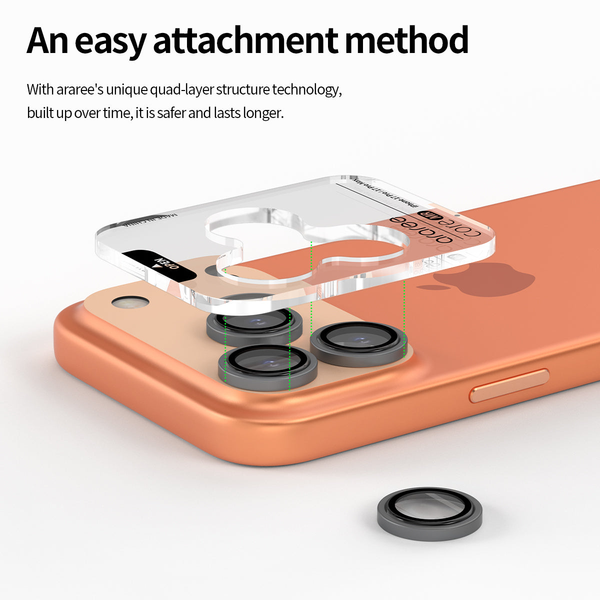 Araree Core Camera MR กระจกกันรอยเลนส์กล้อง สำหรับ iPhone 17/ 17 Air/ 17 Pro/ 17 Pro Max พร้อมขอบสวยหรู