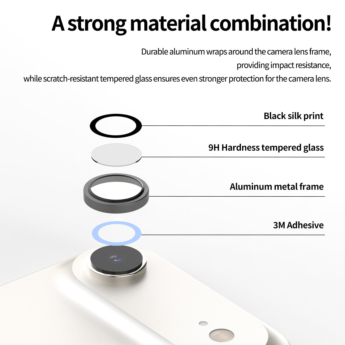 Araree Core Camera MR กระจกกันรอยเลนส์กล้อง สำหรับ iPhone 17/ 17 Air/ 17 Pro/ 17 Pro Max พร้อมขอบสวยหรู