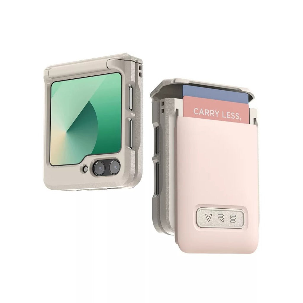 VRS D-Wallet Pebble เคสกันกระแทก สำหรับ Samsung Galaxy Z Flip 6 - มีช่องใส่บัตร