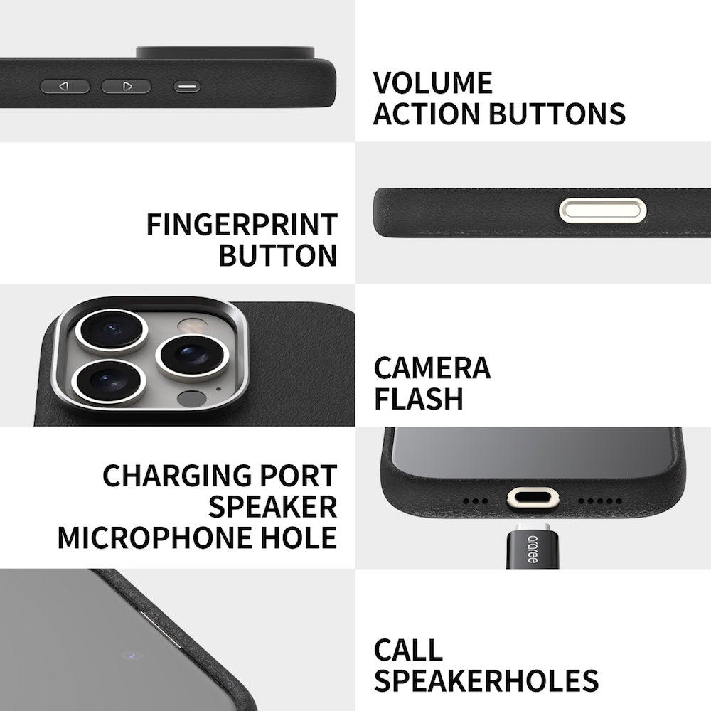 ARAREE PELLIS เคสหนังพรีเมียมสำหรับ 16 / 16 Plus / 16 Pro / 16 Pro Max