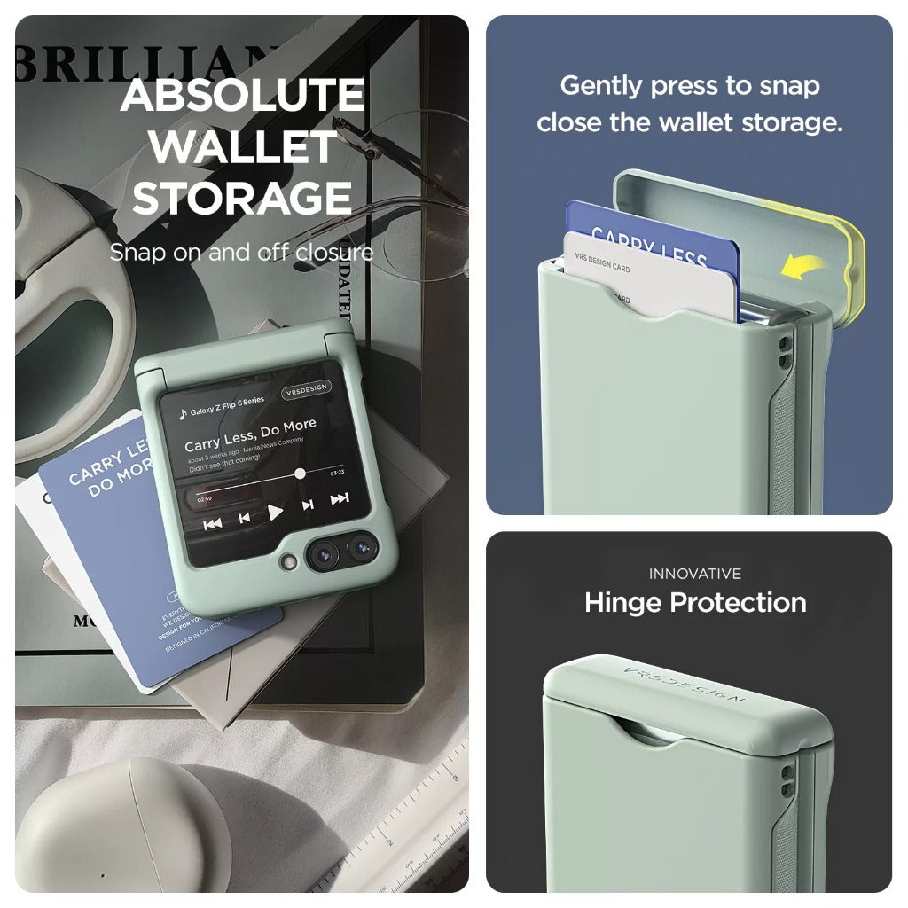 VRS Terra Guard Modern Go เคสกันกระแทก สำหรับ Samsung Galaxy Z Flip 6 - มีช่องใส่บัตร