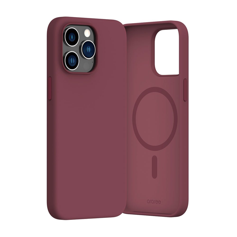 ARAREE Typo Skin M เคส สำหรับ 15 / 15 Plus / 15 Pro / 15 Pro Max  - สี Black / Deep Red