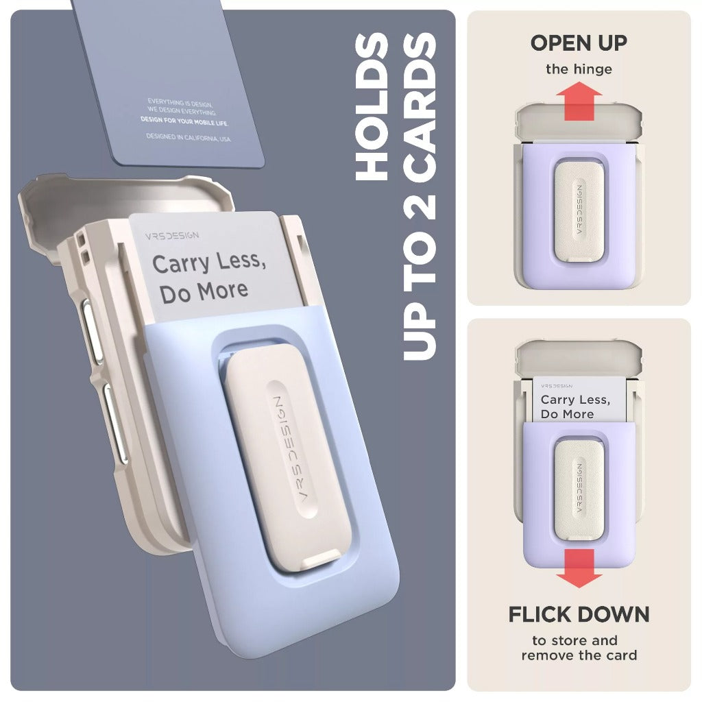 VRS D-Wallet Orb เคสกันกระแทก สำหรับ Samsung Galaxy Z Flip 6 - มีช่องใส่บัตรและขาตั้งในตัว