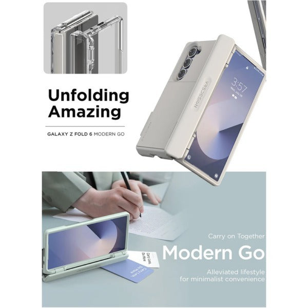 VRS Terra Guard Modern Go เคสกันกระแทก สำหรับ Samsung Galaxy Z Fold 6 - มีช่องใส่บัตร