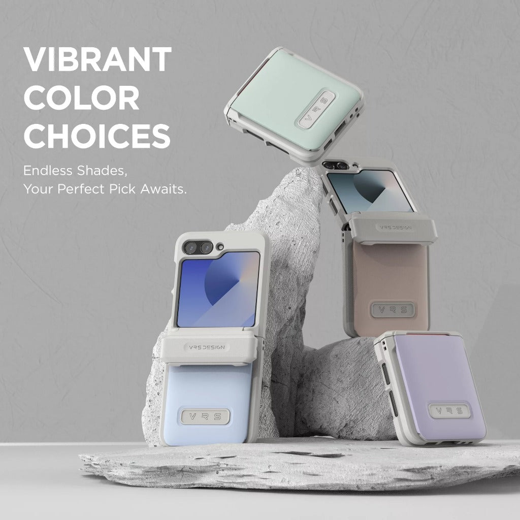 VRS D-Wallet Pebble เคสกันกระแทก สำหรับ Samsung Galaxy Z Flip 6 - มีช่องใส่บัตร