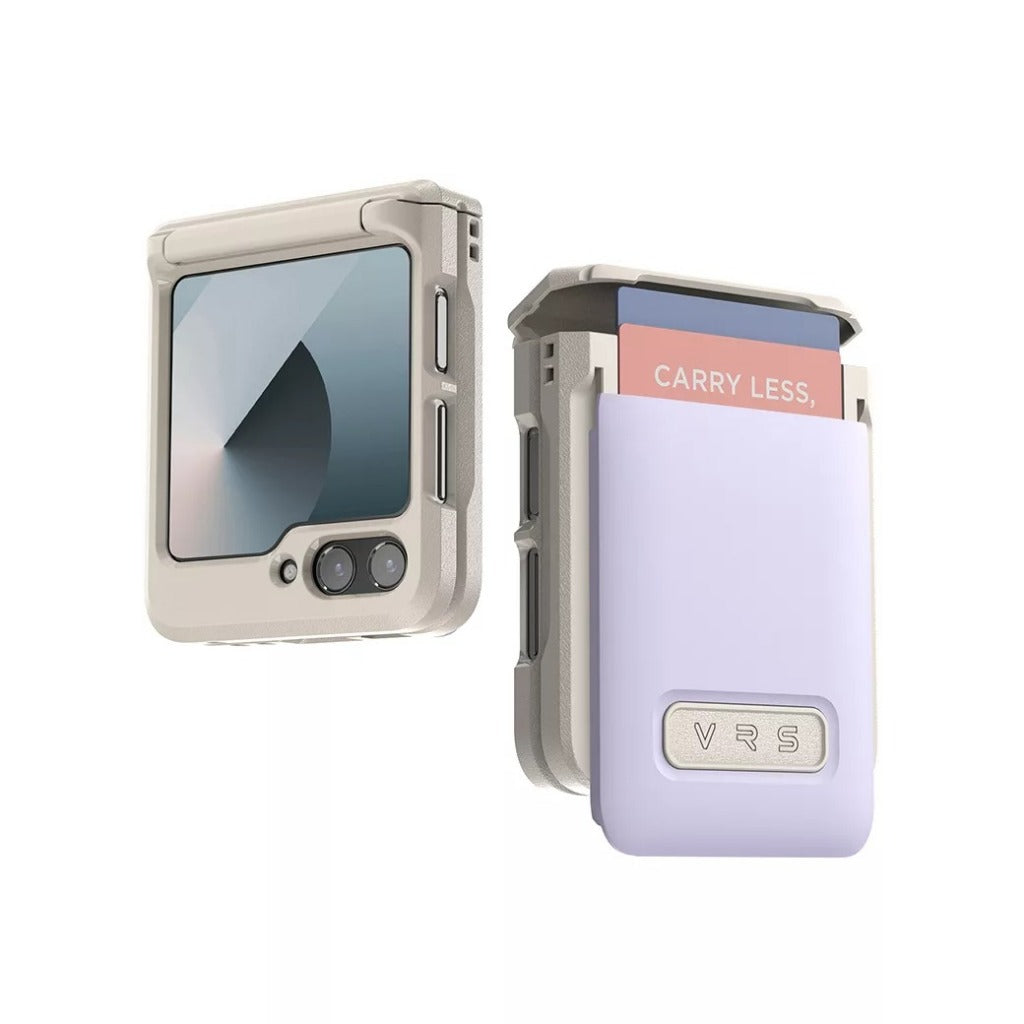 VRS D-Wallet Pebble เคสกันกระแทก สำหรับ Samsung Galaxy Z Flip 6 - มีช่องใส่บัตร