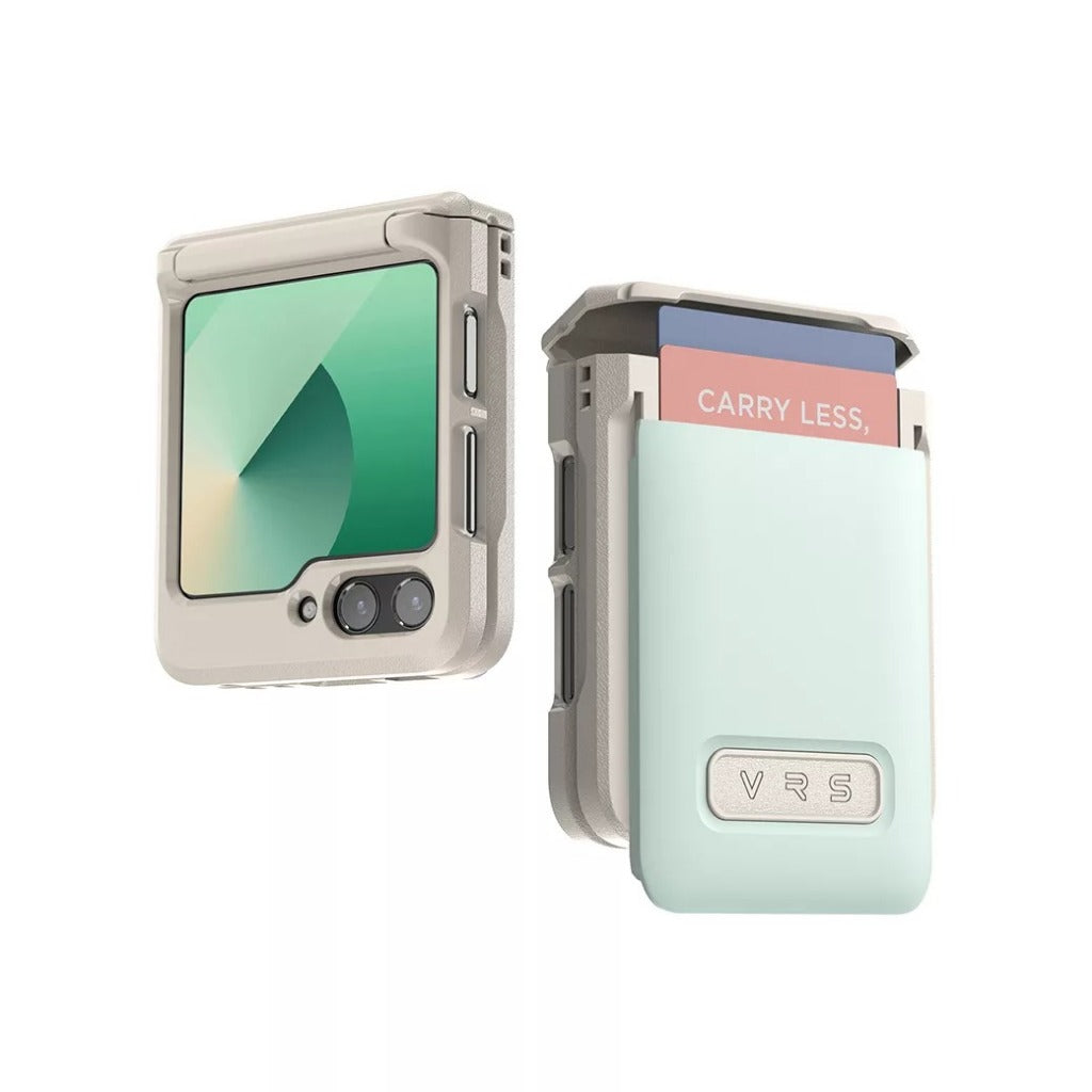 VRS D-Wallet Pebble เคสกันกระแทก สำหรับ Samsung Galaxy Z Flip 6 - มีช่องใส่บัตร