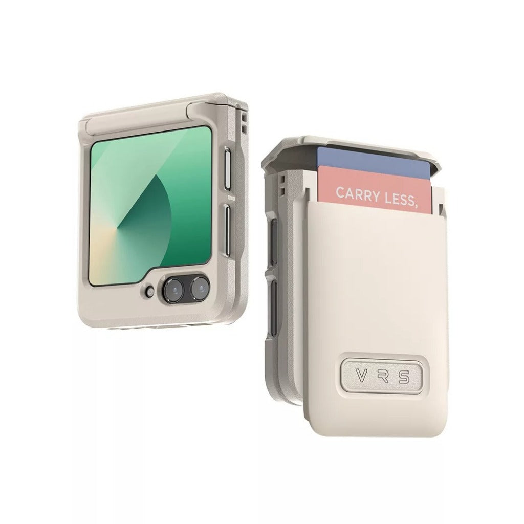 VRS D-Wallet Pebble เคสกันกระแทก สำหรับ Samsung Galaxy Z Flip 6 - มีช่องใส่บัตร