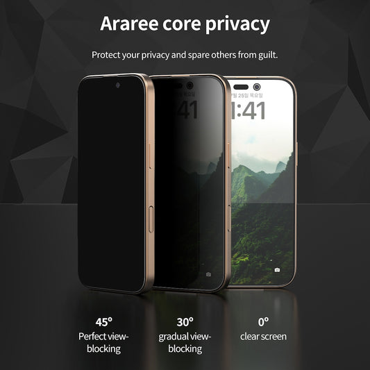ARAREE CORE PRIVACY ฟิล์มกระจกกันแอบมอง สำหรับ 16 / 16 Plus / 16 Pro / 16 Pro Max