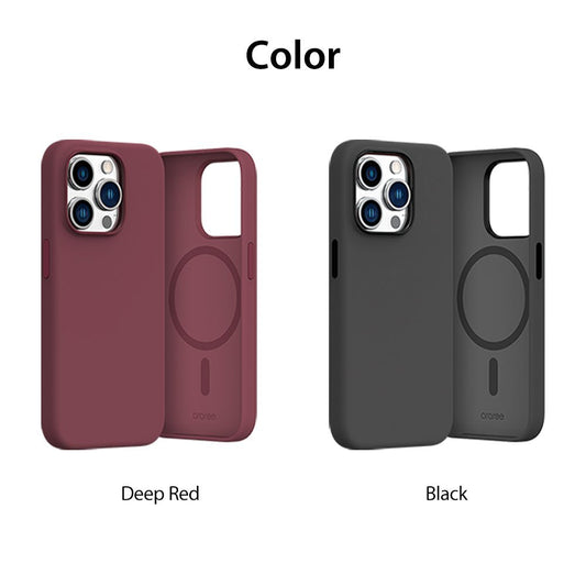 ARAREE Typo Skin M เคส สำหรับ 15 / 15 Plus / 15 Pro / 15 Pro Max  - สี Black / Deep Red