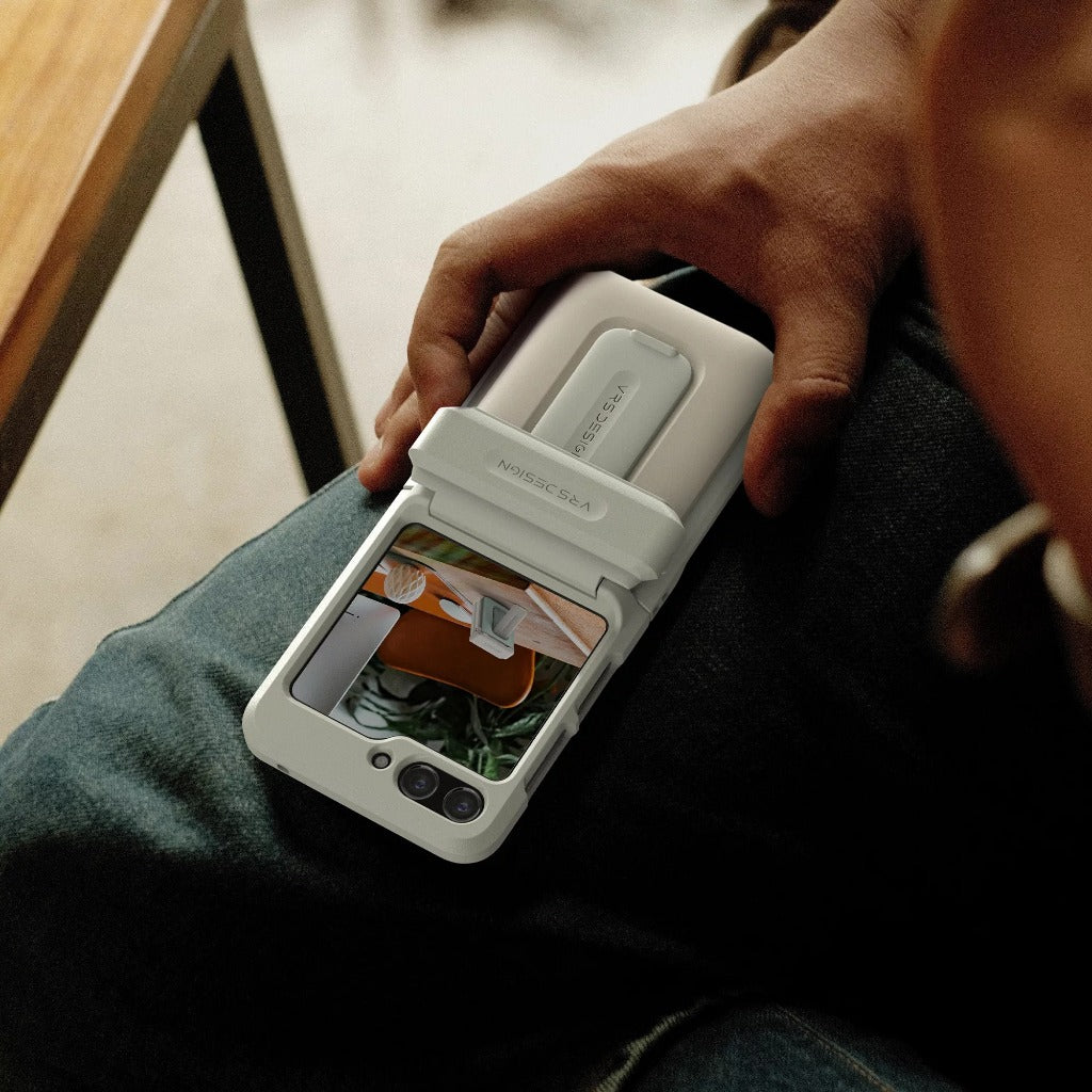 VRS D-Wallet Orb เคสกันกระแทก สำหรับ Samsung Galaxy Z Flip 6 - มีช่องใส่บัตรและขาตั้งในตัว