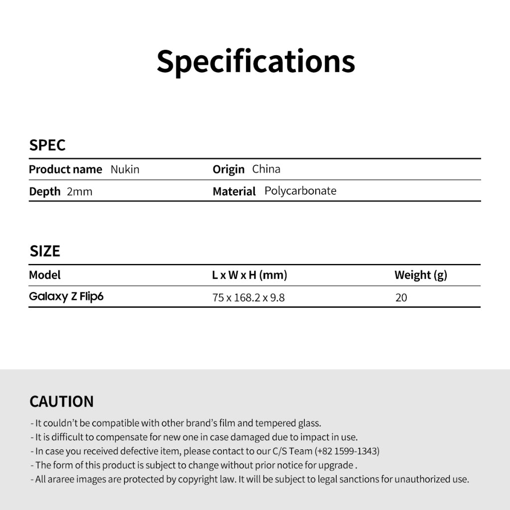 Araree Nukin เคสใสบางเบากันกระแทก สำหรับ Samsung Galaxy Z Flip 6