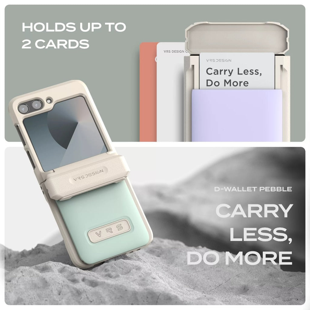 VRS D-Wallet Pebble เคสกันกระแทก สำหรับ Samsung Galaxy Z Flip 6 - มีช่องใส่บัตร