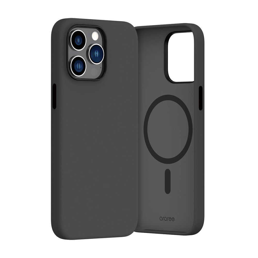 ARAREE Typo Skin M เคส สำหรับ 15 / 15 Plus / 15 Pro / 15 Pro Max  - สี Black / Deep Red