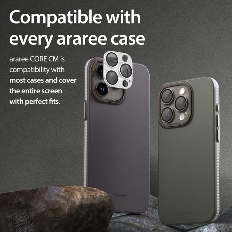 ARAREE Core Camera CM (x2) กระจกกันรอยเลนส์กล้อง สำหรับ 15 Pro Max - สี Clear