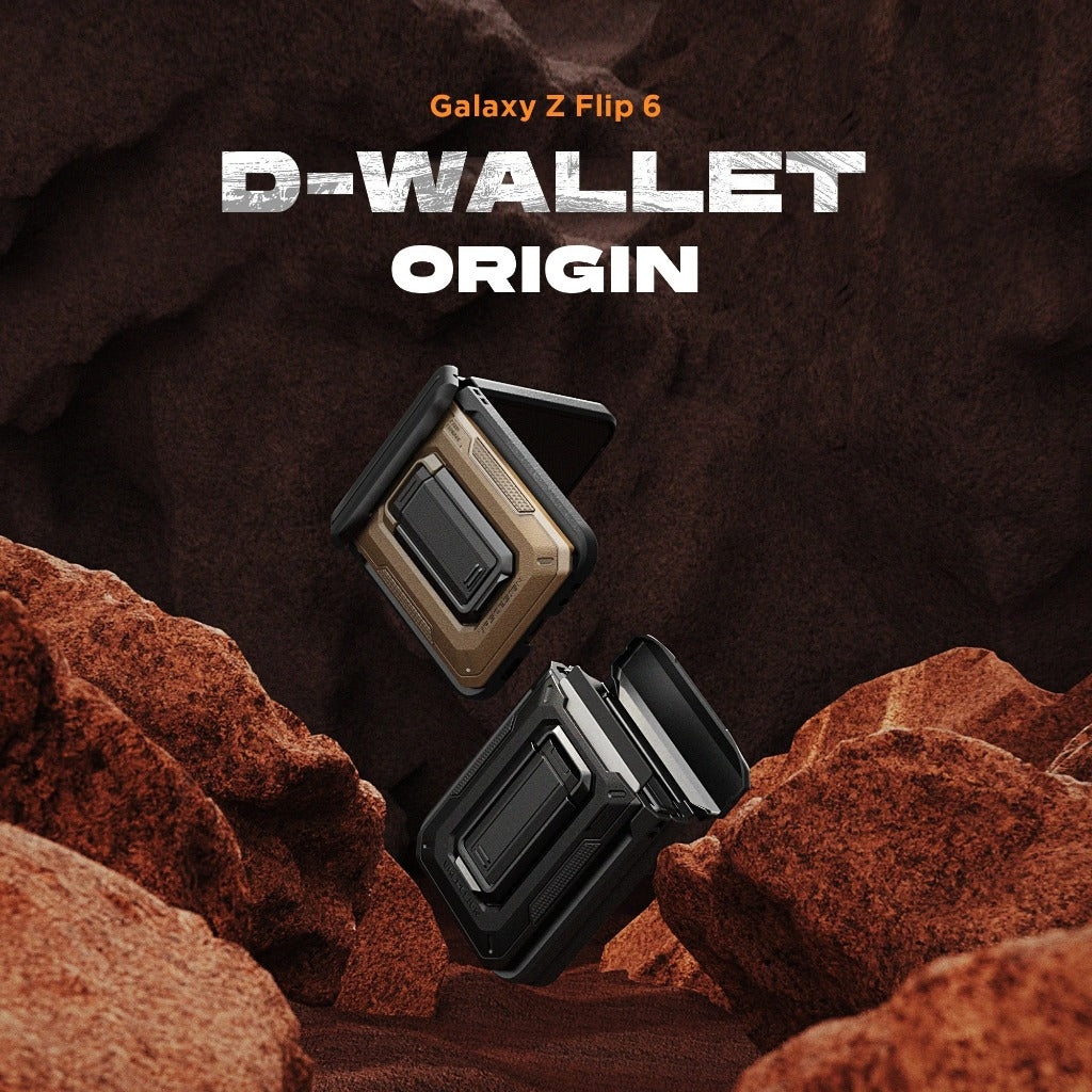 VRS D-Wallet Origin เคสกันกระแทก สำหรับ Samsung Galaxy Z Flip 6 - มีช่องใส่บัตรและขาตั้งในตัว