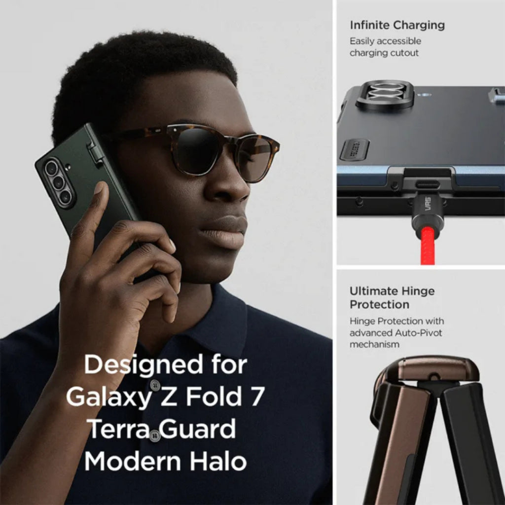 VRS Terra Guard Modern Halo เคสกันกระแทกสำหรับ Galaxy Z Fold 7 – รับประกัน 1 ปี