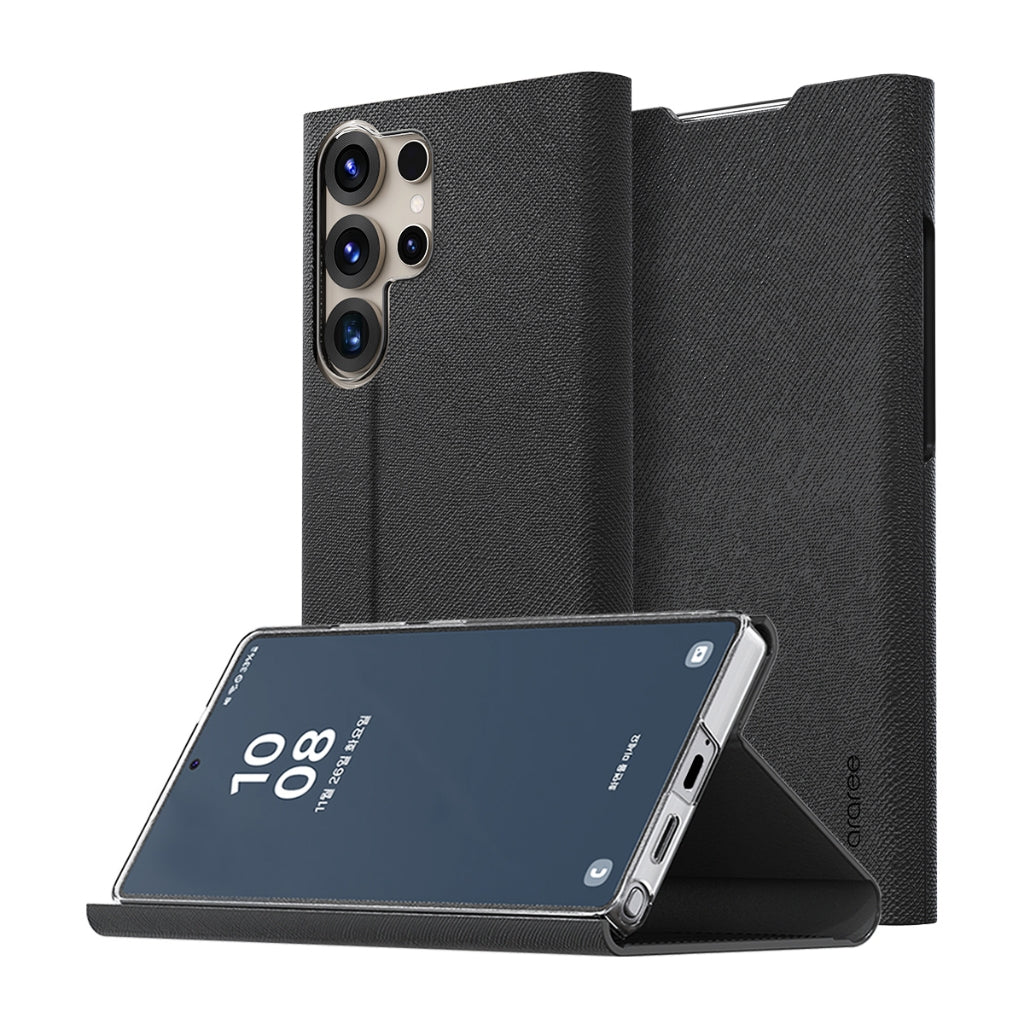 ARAREE BONNET STAND เคสหนังฝาพับตั้งได้ Samsung Galaxy S25 Ultra