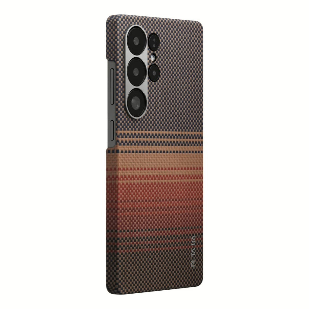 Pitaka Tactile Woven เคสเส้นใยอะรามิดระดับพรีเมียม Samsung Galaxy S25 Ultra - สี Sunset