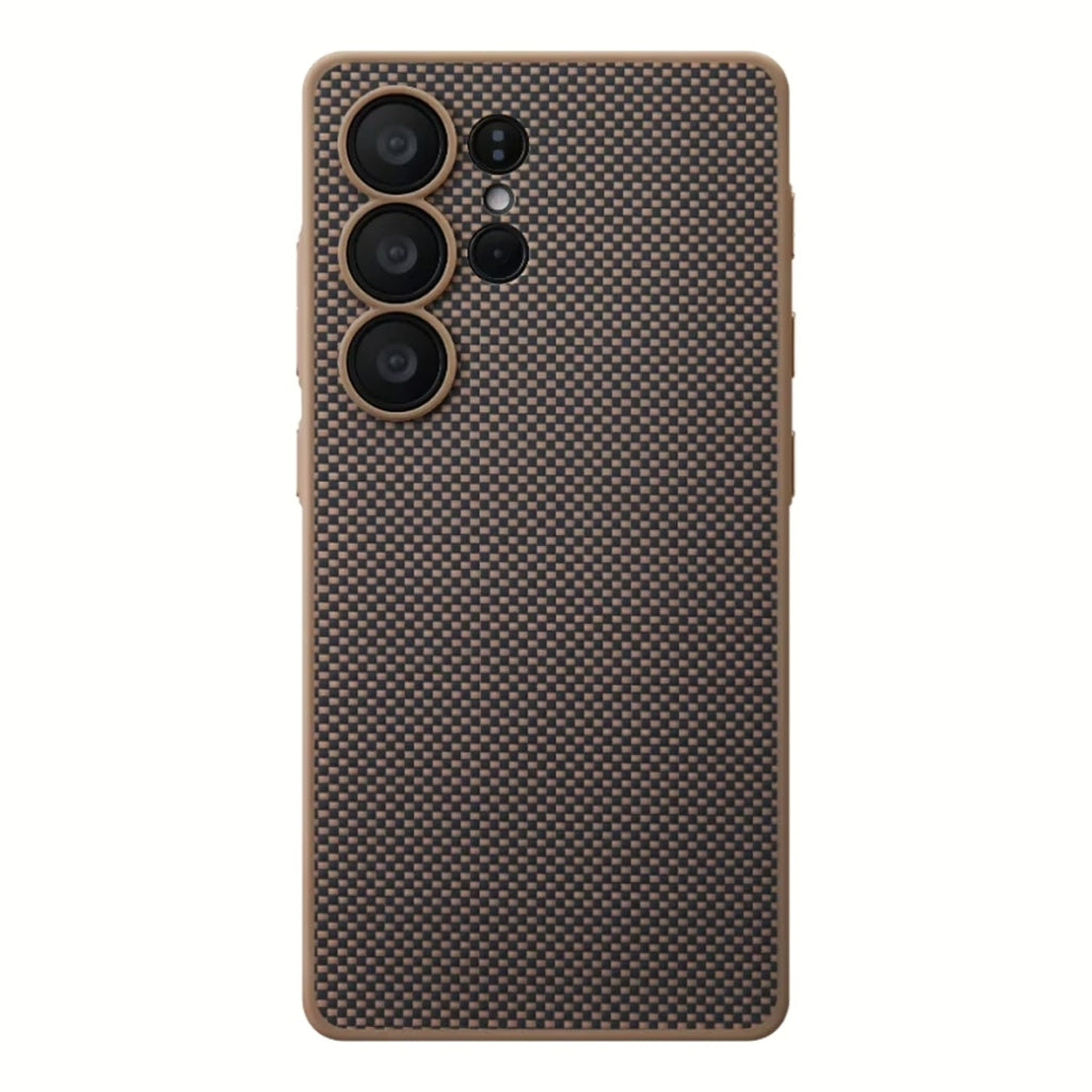 Pitaka PIN Button เคสเส้นใยอะรามิดระดับพรีเมียม Samsung Galaxy S25 Ultra - สี Black/Gold