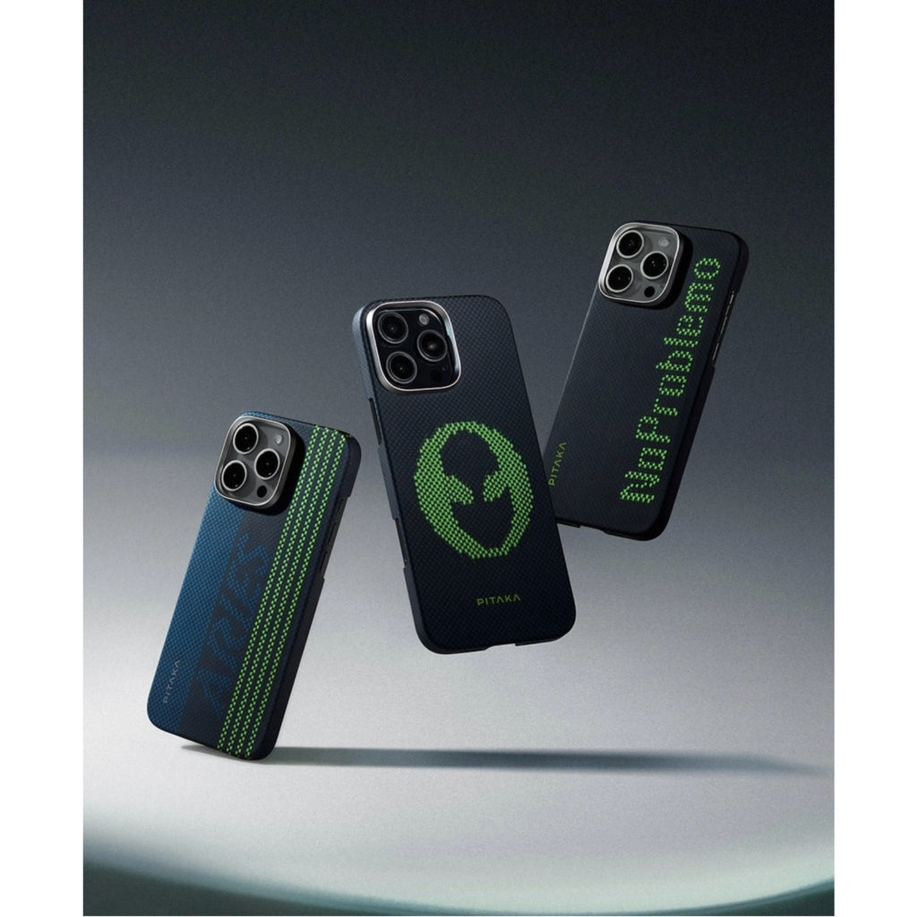 Pitaka Aries Tactile Woven Case เคสเส้นใยอะรามิดเรืองแสงระดับพรีเมียม สำหรับ 16 Pro / 16 Pro Max